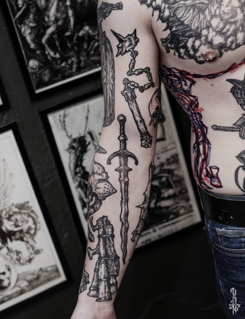 Фотография из портфолио тату-мастера Константина ЯД — Black Circle Tattoo